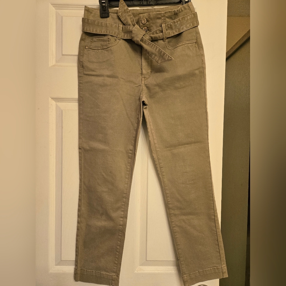 WHBM High-Waisted Cropped Slim Ankle Pant
